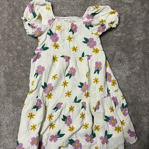 Dot Dot Smile Limited Edition Floral Kids Dress in White and Purple Size 8/10